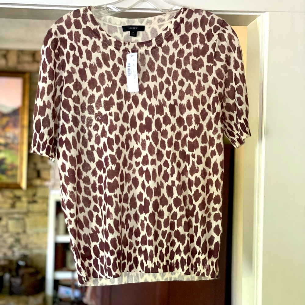 J Crew zebra print sweater - small (NWT)